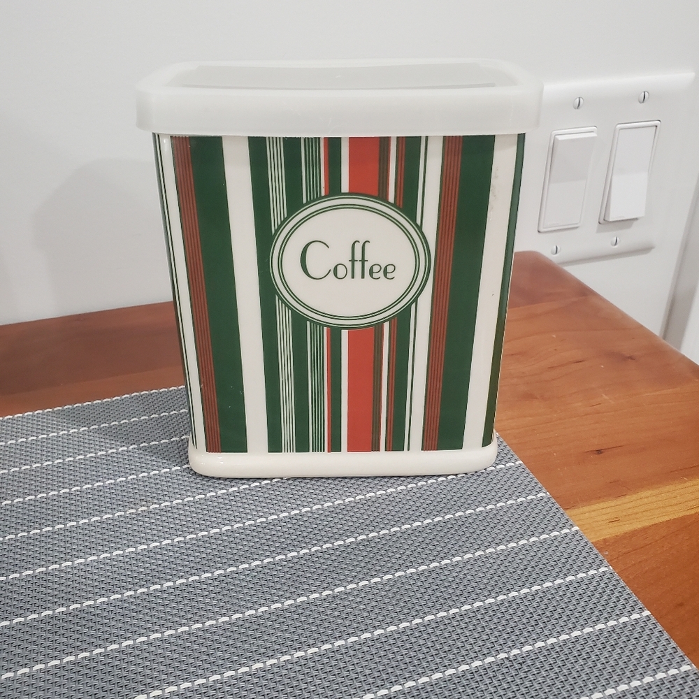 Striped Coffee Canister